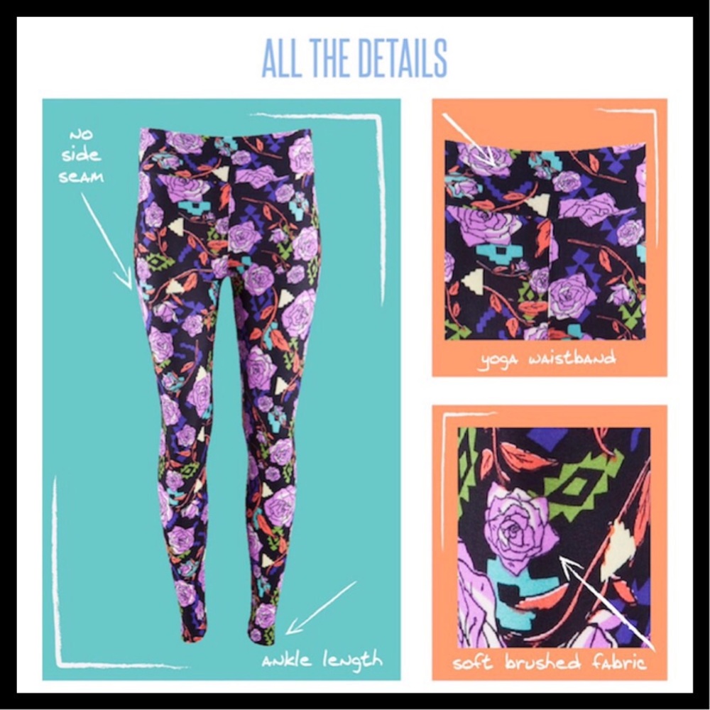LuLaRoe OS Leggings Disney Daisy Duck UNICORN LLR - Picture 4 of 6